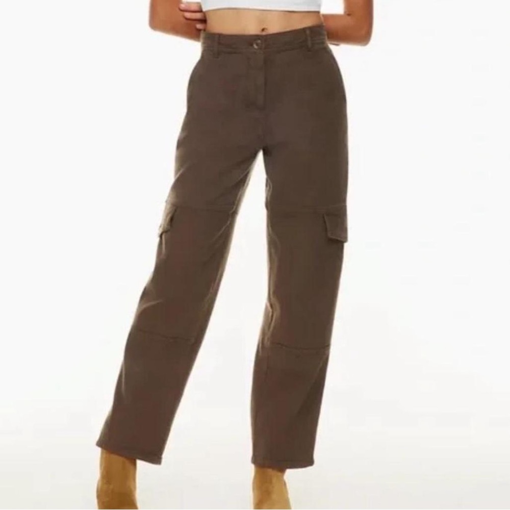 Wilfred Olive-Brown Straight-Leg Cargo Pants